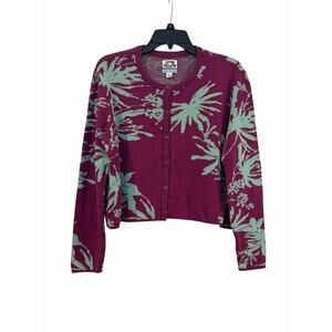 Future Collective Gabriella Karefa-Johnson Purple Teal Button Cardigan Women’s L